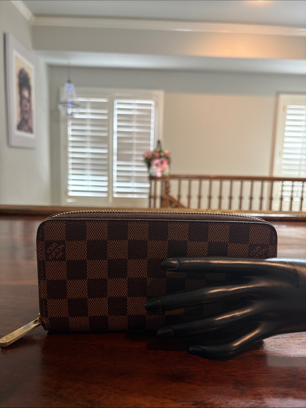 LOUIS VUITTON Damier Ebene Long Zippy Wallet